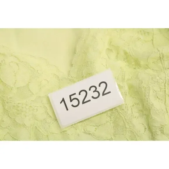 Vintage Gossard Artemis Full Slip size 34 Pretty Lace Trim Chartreuse Green nylo - Picture 11 of 11